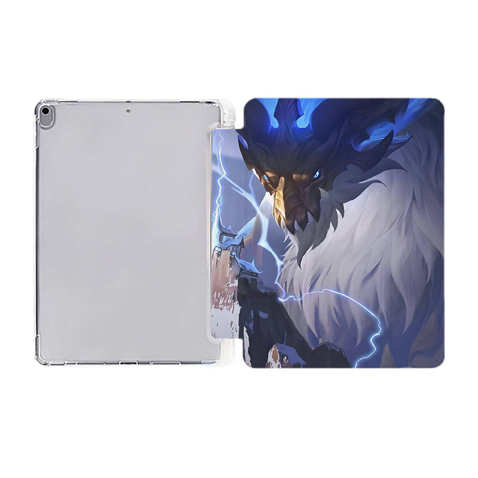 （画像用） リーグ・オブ・レジェンド League of Legends LOL IPad ケース ペン収納付き 三つ折りスタンド PUレザー×シリコン 対応機種9.5/10.5/10.9インチ